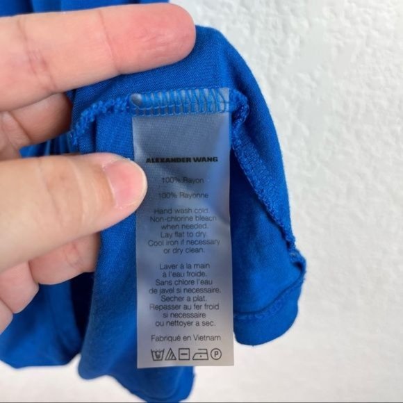 T by Alexander Wang Cobalt Classic Pocket Racerback Tank - Picture 5 of 7